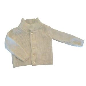 Infant Baby Button Up Novelty Knit Knitted Sweater Jacket Cardigan Top Vintage